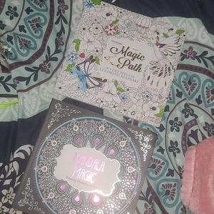 Two new adukt coloring books...Mandalas and magic
